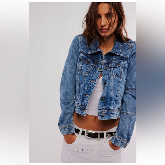 FREE PEOPLE | Rumors Denim Jacket in Light Indigo - Picture 11 of 11